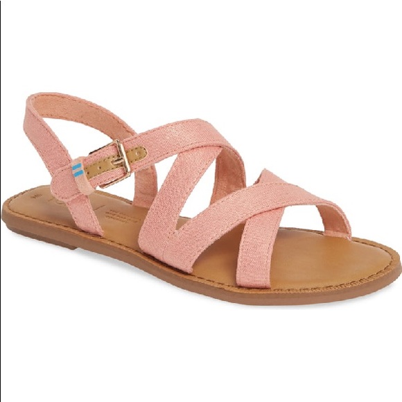 Toms Shoes - Toms Pink Shimmer Sicily Sandal 9W